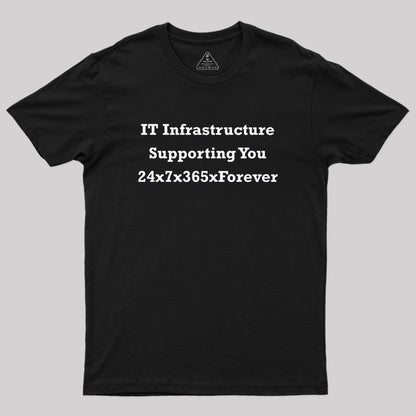 IT Infrastructure 24x7x365xForever Geek T-Shirt