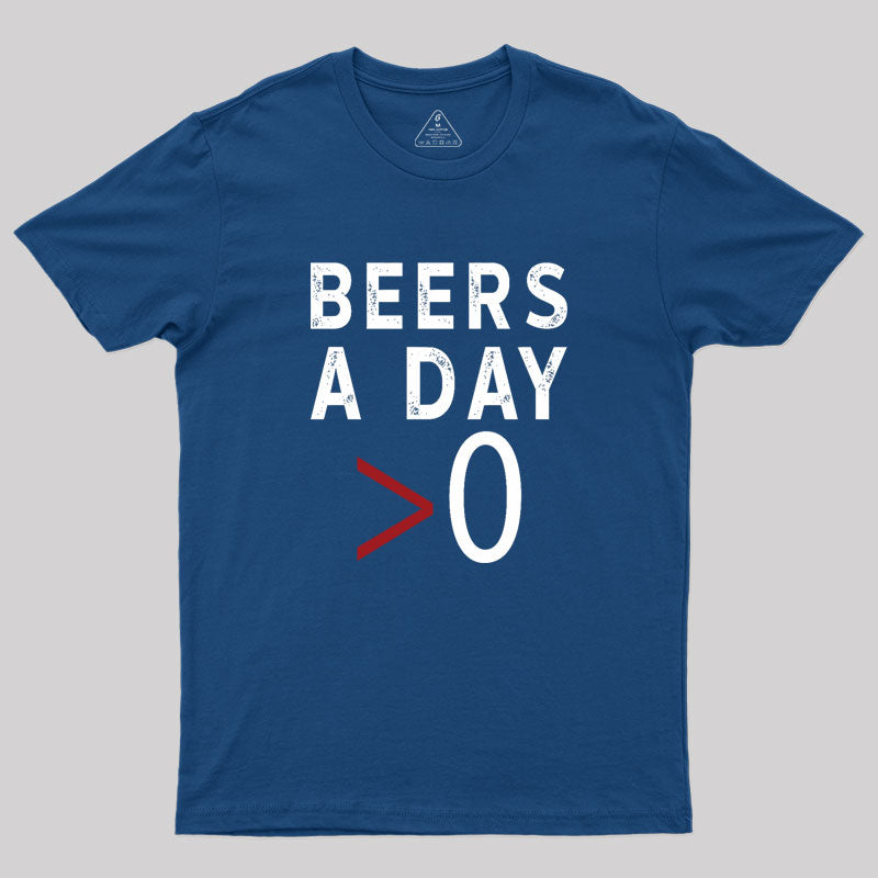 More Than Zero Beers A Day Geek T-Shirt