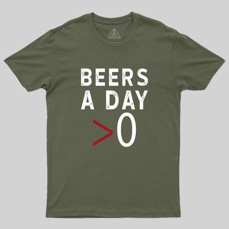 More Than Zero Beers A Day Geek T-Shirt