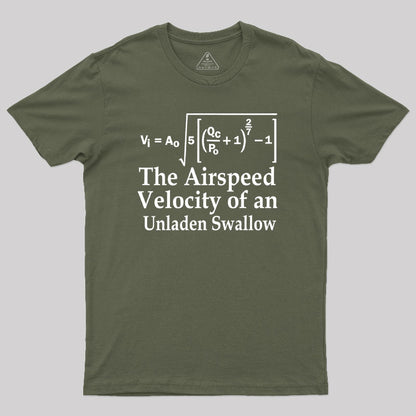 The Airspeed Velocity of an Unladen Swallow Geek T-Shirt