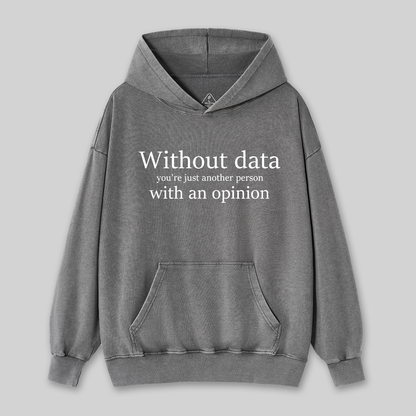 Without Data You're Just Another Person Washed Hoodie