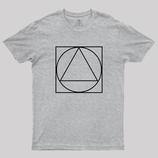 Triangle Within A Circle Within A Square Geek T-Shirt