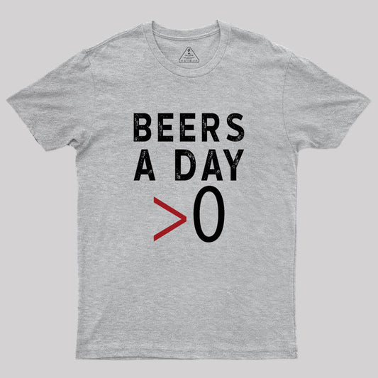 More Than Zero Beers A Day Geek T-Shirt