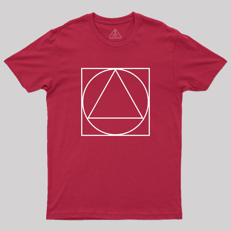 Triangle Within A Circle Within A Square Geek T-Shirt