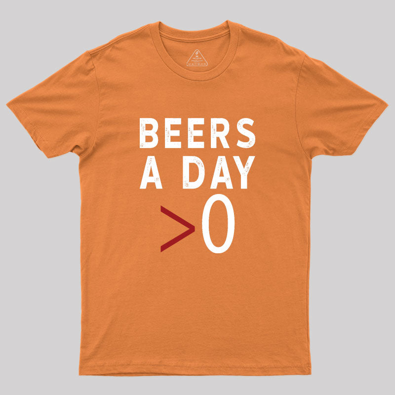 More Than Zero Beers A Day Geek T-Shirt