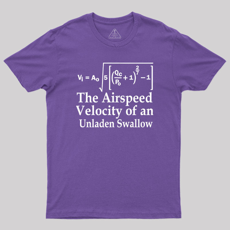 The Airspeed Velocity of an Unladen Swallow Geek T-Shirt