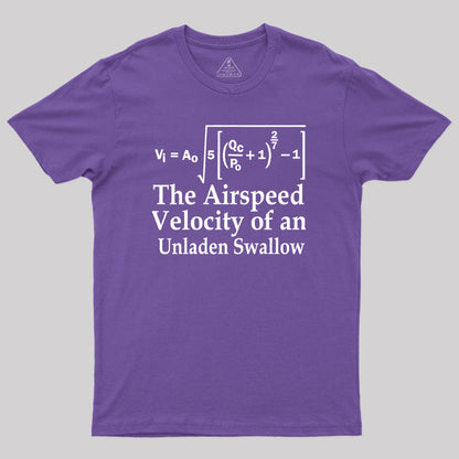 The Airspeed Velocity of an Unladen Swallow Geek T-Shirt