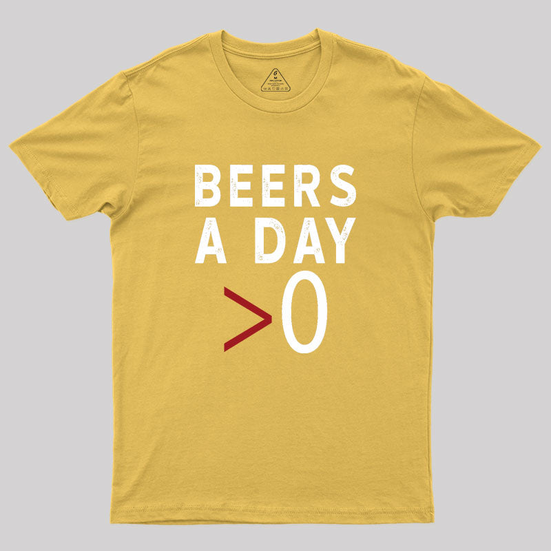 More Than Zero Beers A Day Geek T-Shirt