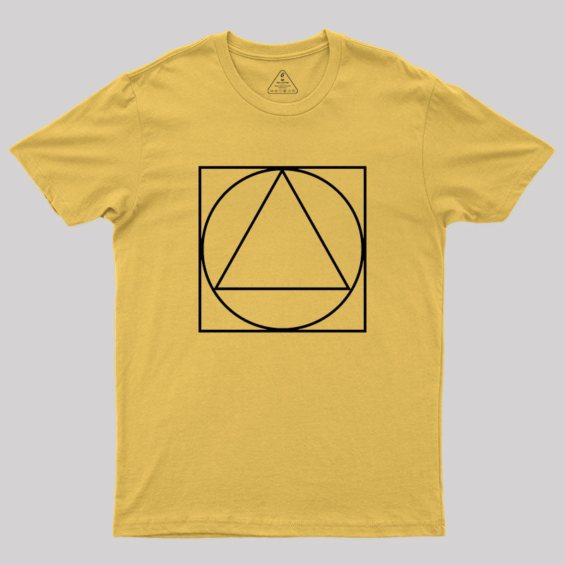 Triangle Within A Circle Within A Square Geek T-Shirt