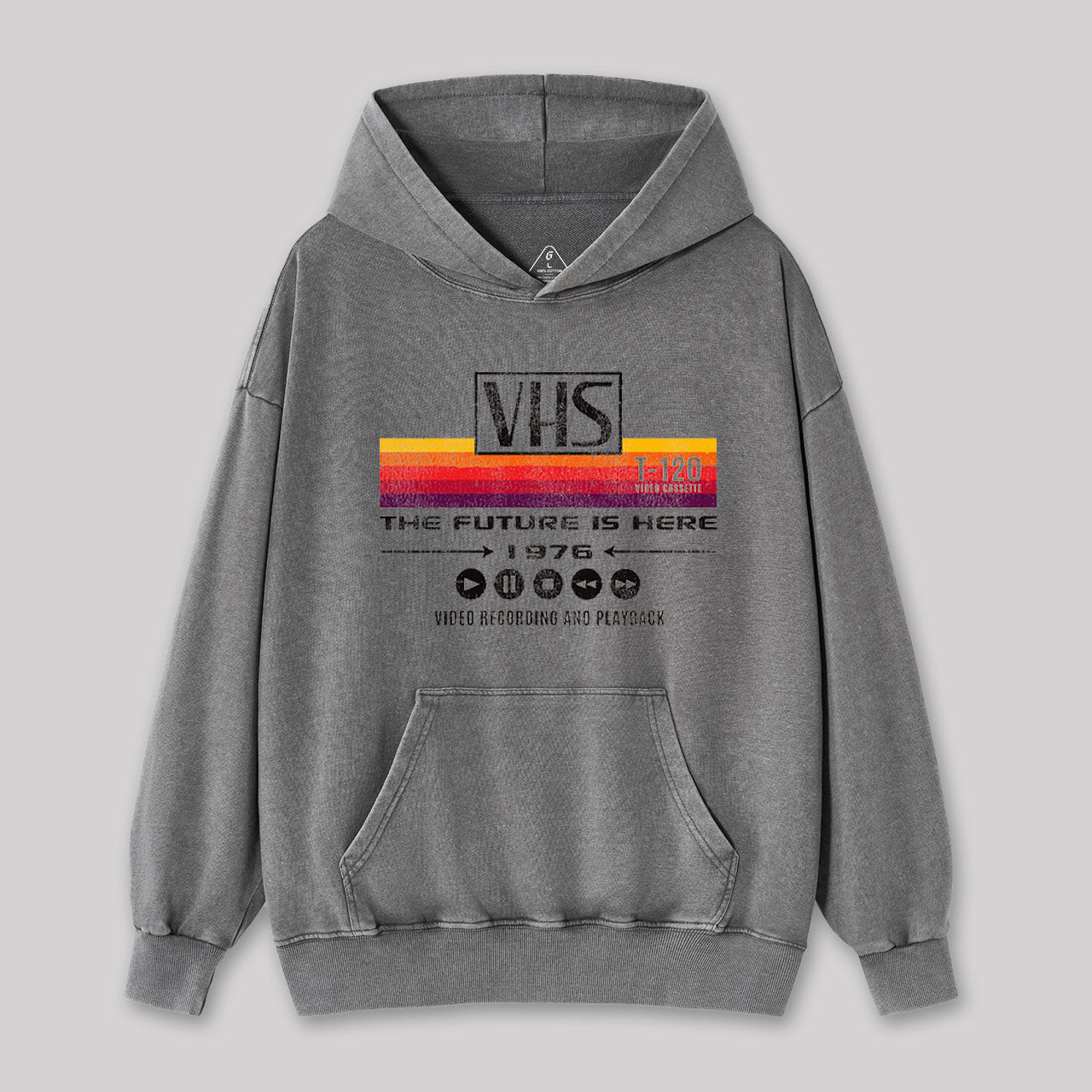 VHS The Future Is Here 1976 Washed Hoodie