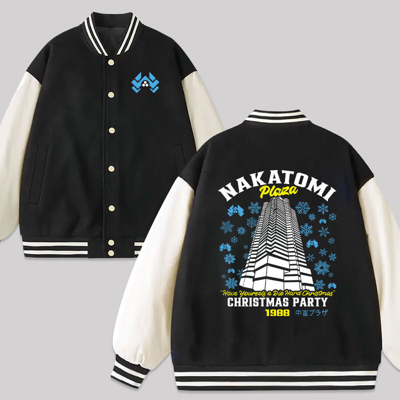 Christmas Nakatomi Building Die Hard Baseball Jacket