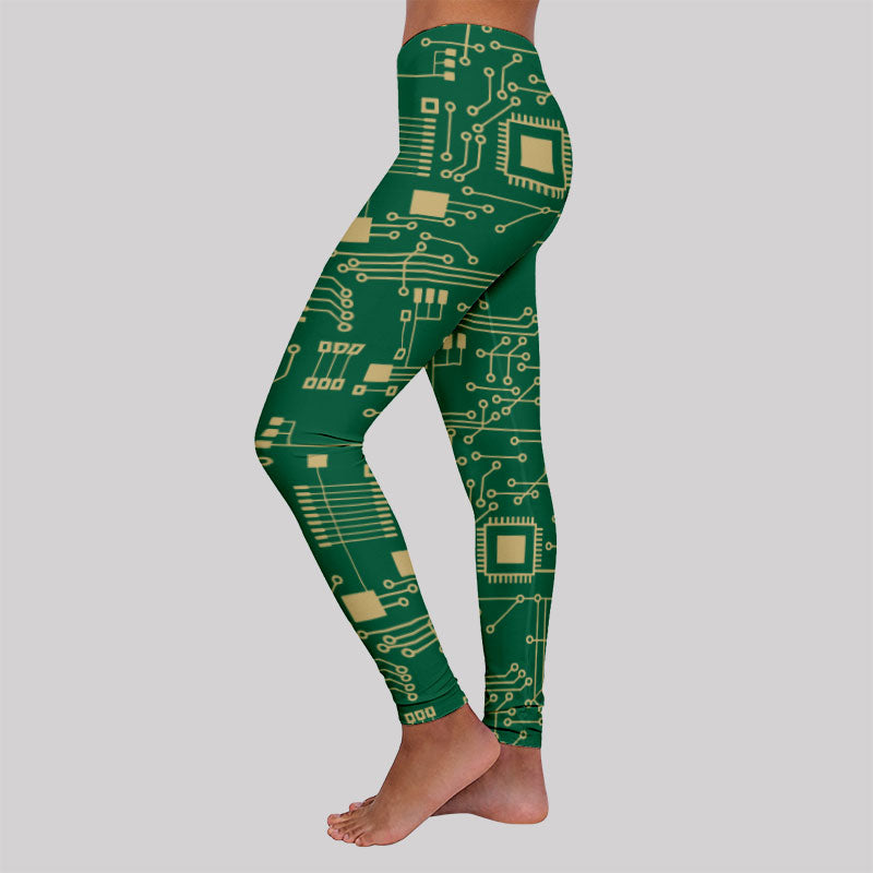 Technology Sense Circuit Board Geek Leggings