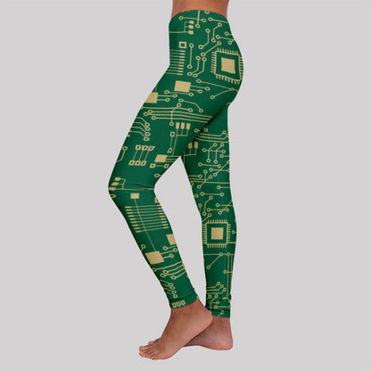 Technology Sense Circuit Board Geek Leggings