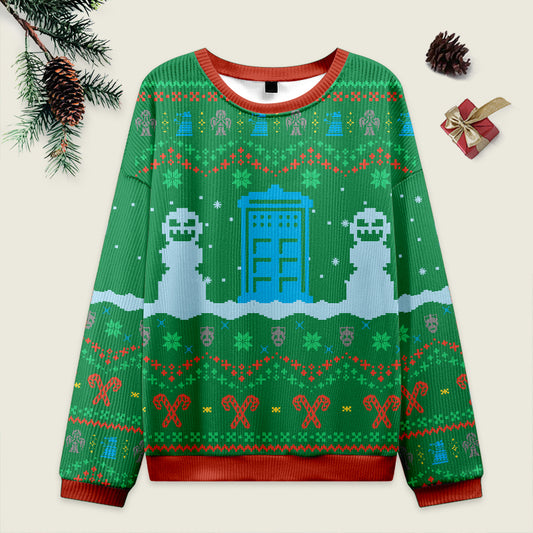 Doctor Who Green Ugly Christmas Sweater