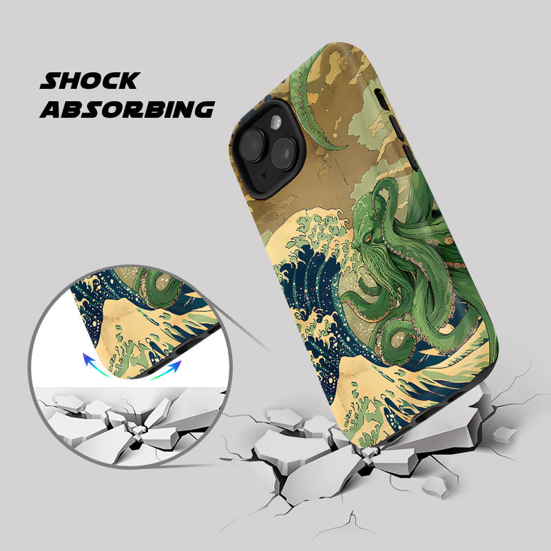 Ukiyoe Waves Cthulhu Geek Phone Case