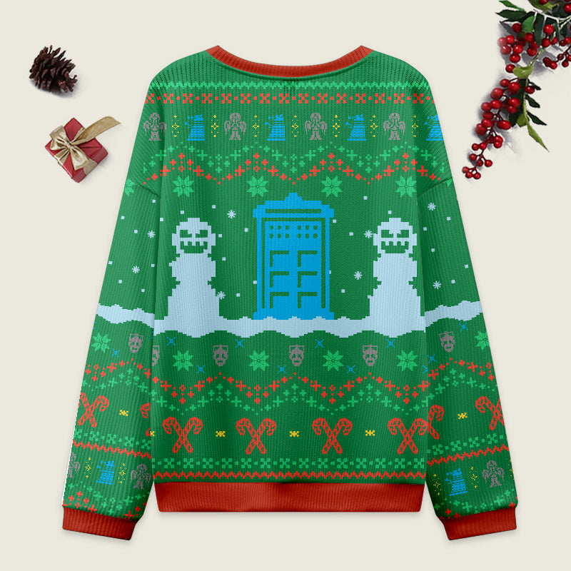 Doctor Who Green Ugly Christmas Sweater