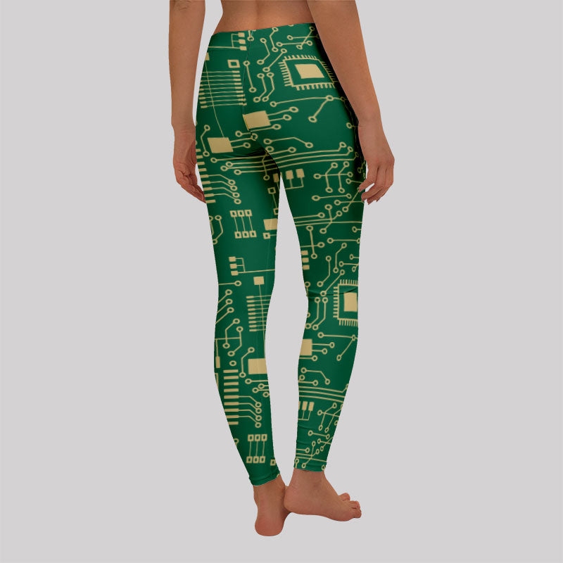 Technology Sense Circuit Board Geek Leggings