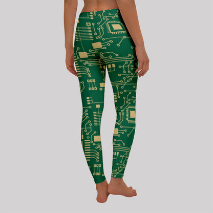 Technology Sense Circuit Board Geek Leggings