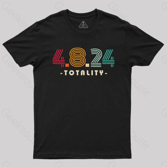 4.8.24 Totality Solar Eclipse Retro Vintage T-Shirt Black / S