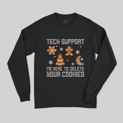 Funny Christmas Tech Support Computer Progra Geek Long Sleeve T-Shirt