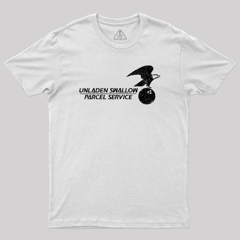 Unladen Swallow Parcel Service Geek T-Shirt