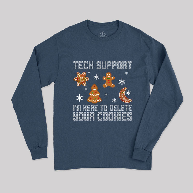 Funny Christmas Tech Support Computer Progra Geek Long Sleeve T-Shirt