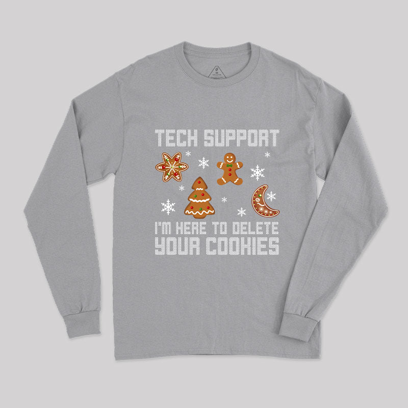 Funny Christmas Tech Support Computer Progra Geek Long Sleeve T-Shirt