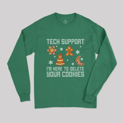 Funny Christmas Tech Support Computer Progra Geek Long Sleeve T-Shirt