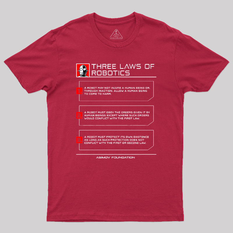 Three Laws Of Robotics Geek T-Shirt