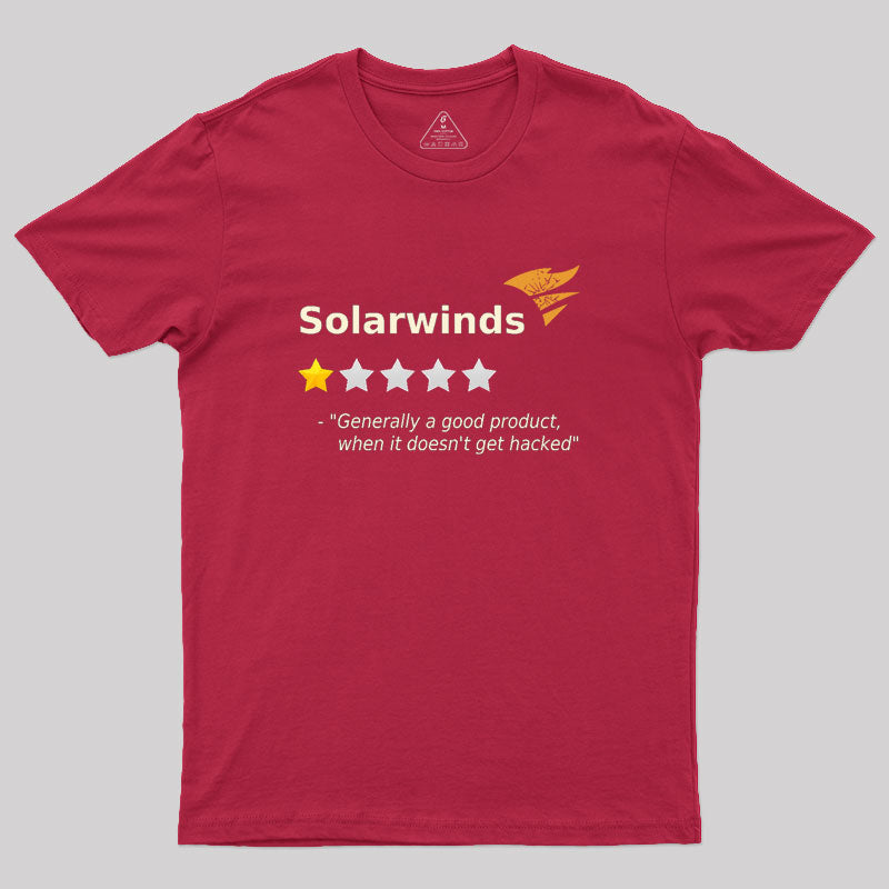 Solarwinds 1 Star Review Geek T-Shirt