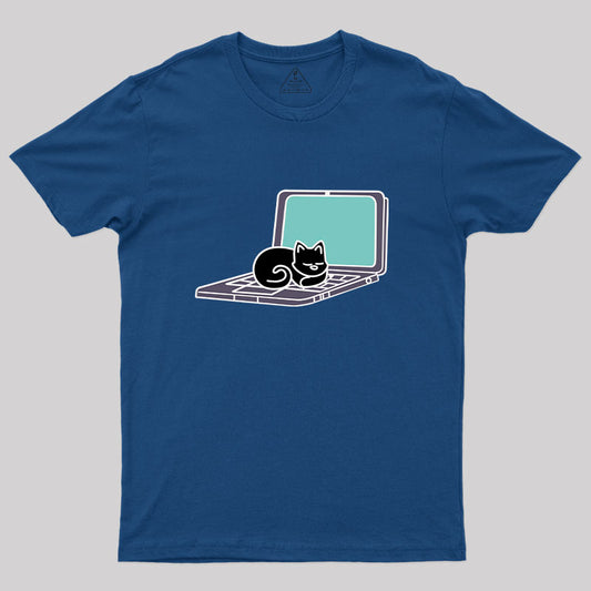 Cat Sleeping on Laptop T-Shirt