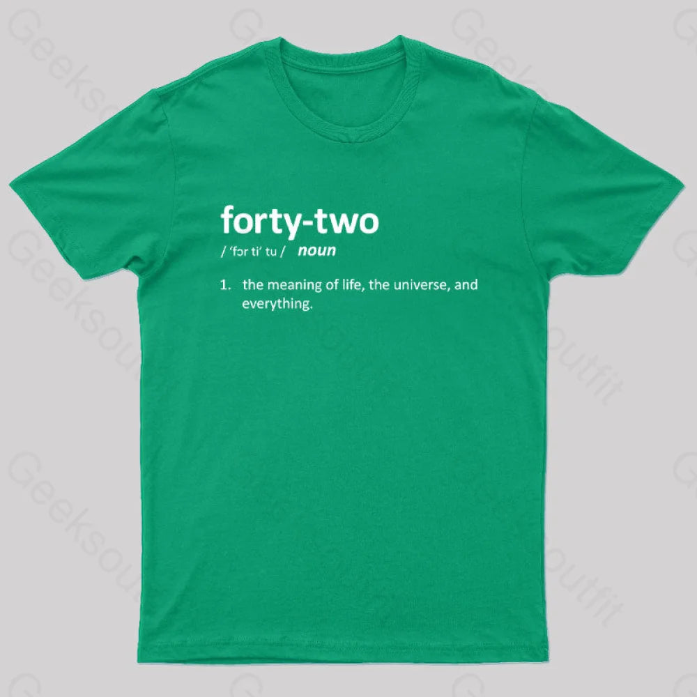 42 Definition Geek T-Shirt Green / S