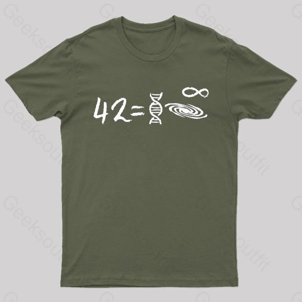 42 Equal To Everything T-Shirt Army Green / S