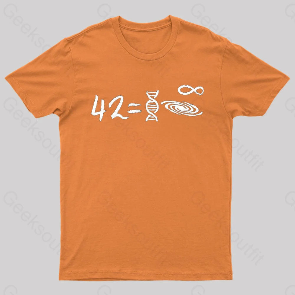 42 Equal To Everything T-Shirt Orange / S