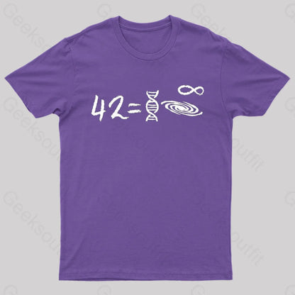 42 Equal To Everything T-Shirt Purple / S