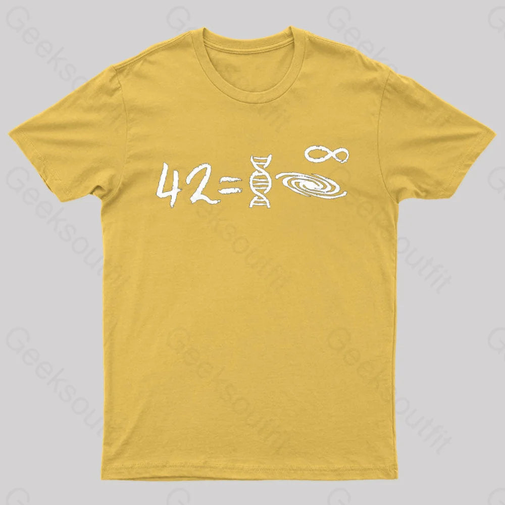 42 Equal To Everything T-Shirt Yellow / S