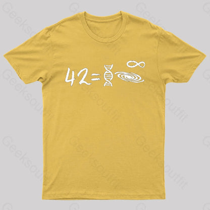 42 Equal To Everything T-Shirt Yellow / S