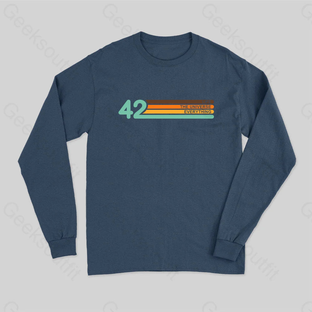 42 Everthing Long Sleeve T-Shirt Navy / S