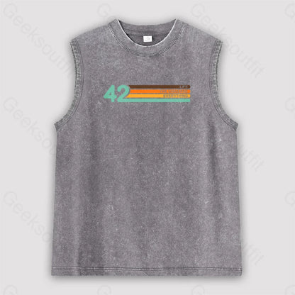 42 Everthing Unisex Washed Tank Grey / S