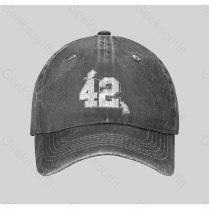 42 Washed Vintage Baseball Cap Grey