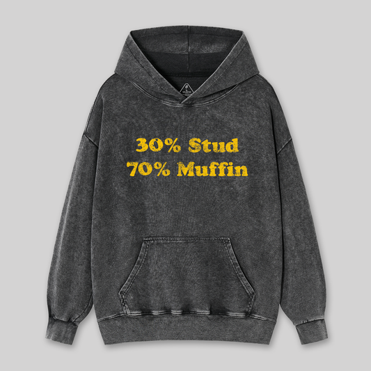 30 Stud 70 Muffin Washed Hoodie