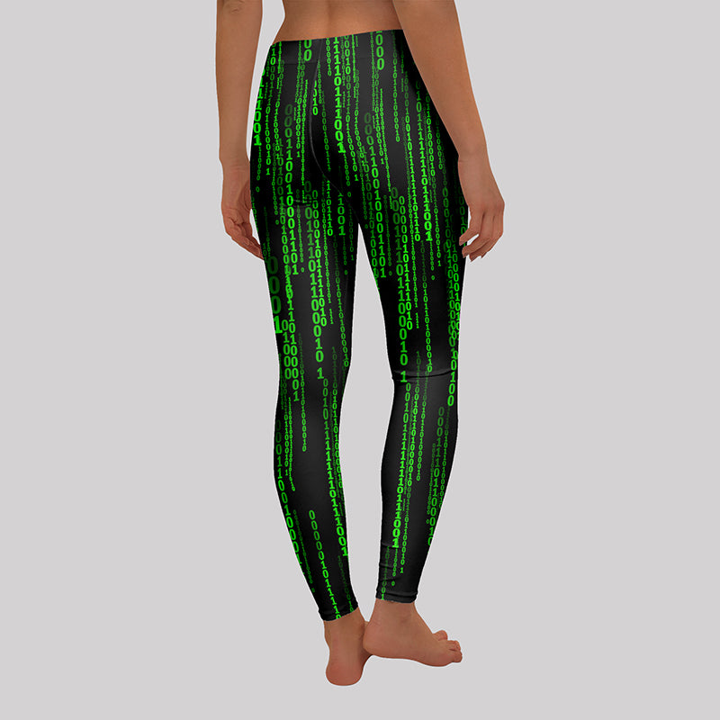 The Matrix Black Green Design Art Geek Leggings