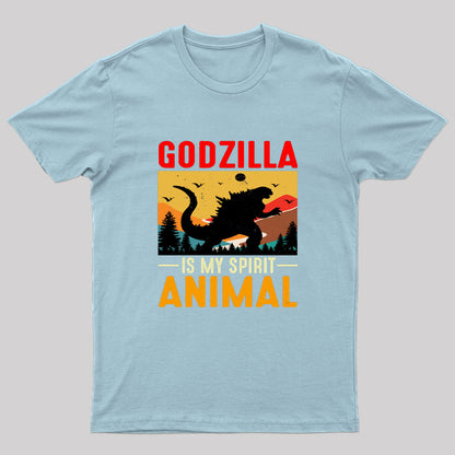 Godzilla Is My Spirit Animal Nerd T-Shirt