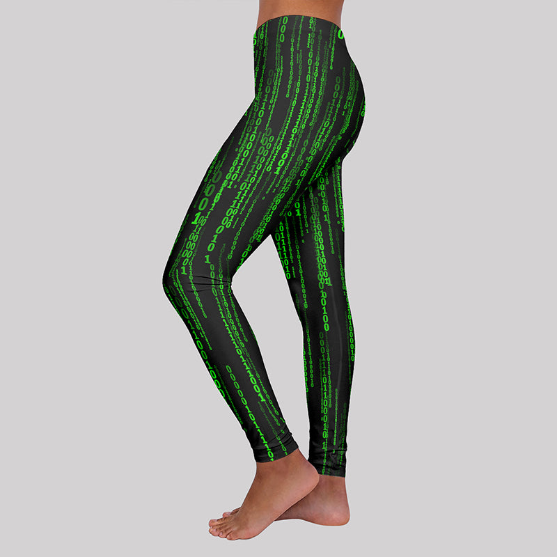 The Matrix Black Green Design Art Geek Leggings