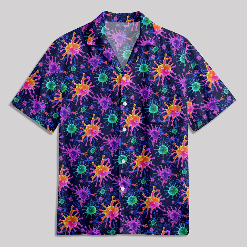 Biology Viruses Button Up Pocket Shirt