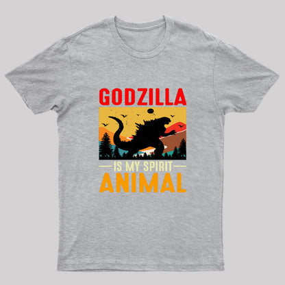 Godzilla Is My Spirit Animal Nerd T-Shirt