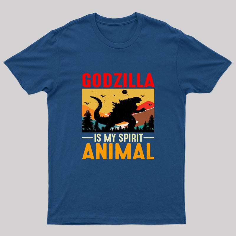 Godzilla Is My Spirit Animal Nerd T-Shirt