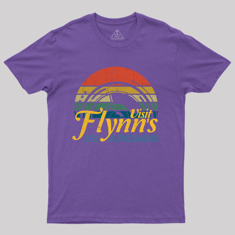 Vintage Sunset Visit Flynn's Arcade T-Shirt