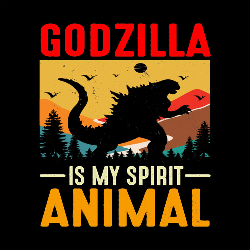 Godzilla Is My Spirit Animal Nerd T-Shirt