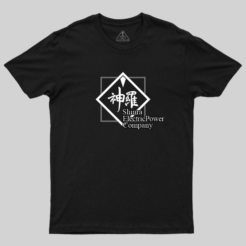 Shinra Electric Power Company B&W Logo T-Shirt